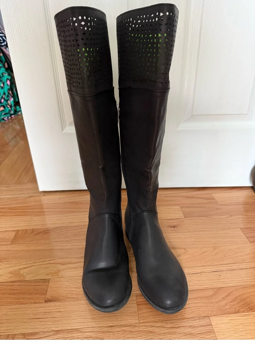 Torrid Black Laser-Cut Riding Boots